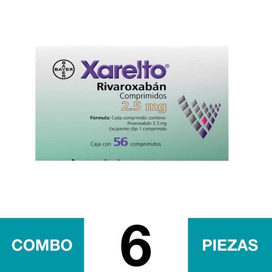 XARELTO 2.5 MG CAP 56. (COMBO 6 PZA).📦