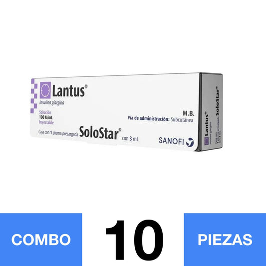 LANTUS SOLOSTAR C/5 AMP 3 ML. (COMBO 10 PZA)📦