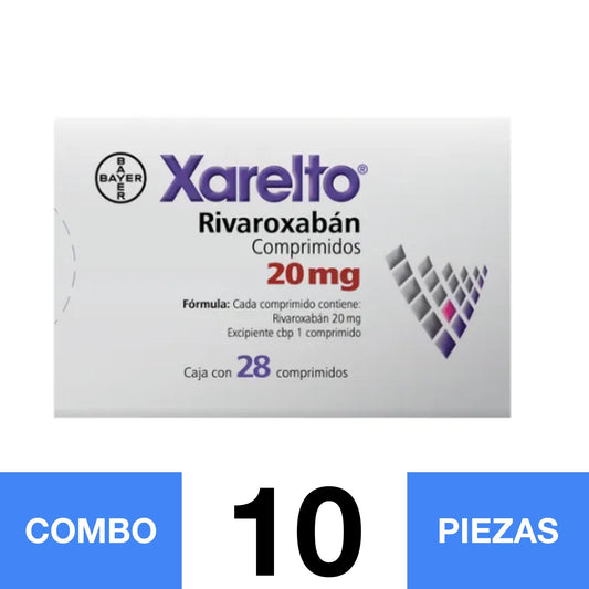 XARELTO 20 MG C/28. (COMBO 10 PZA)📦