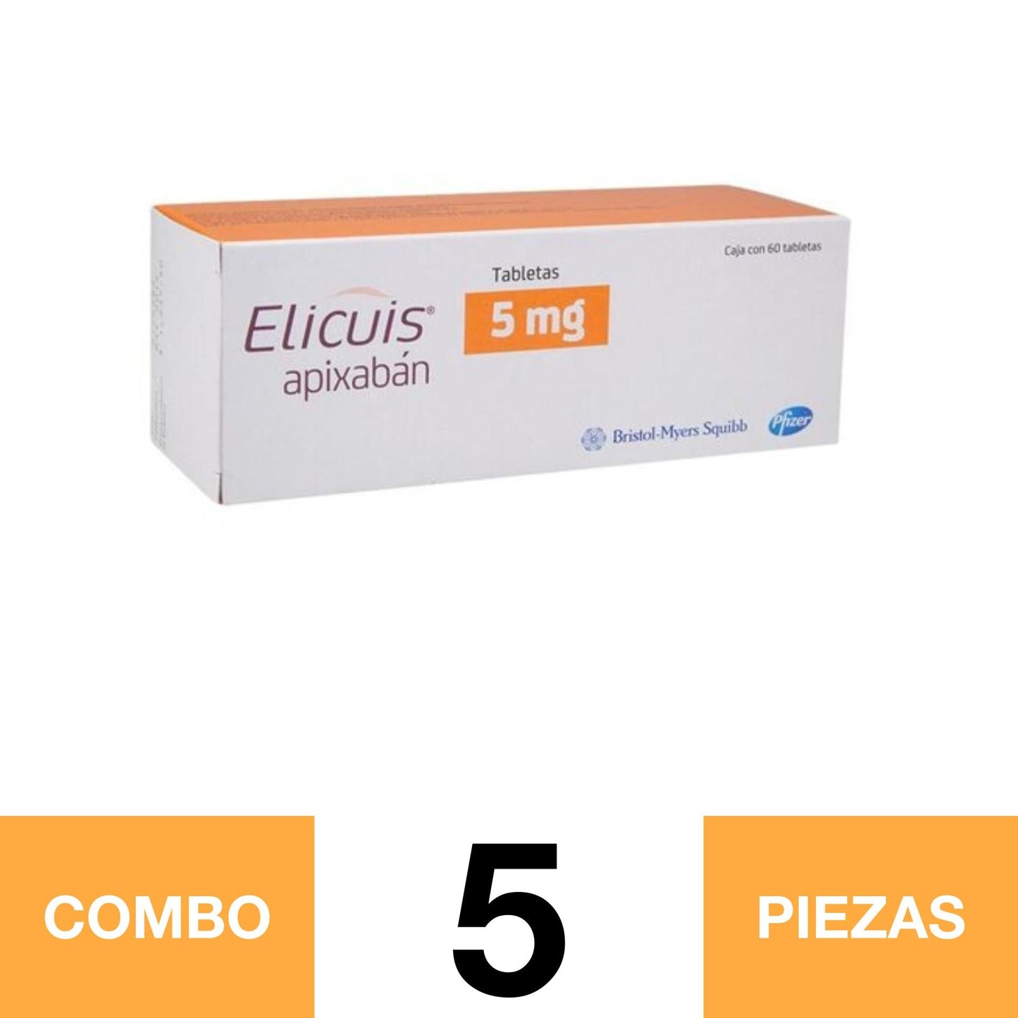ELICUIS 5MG C/60.(COMBO 5PZA)📦