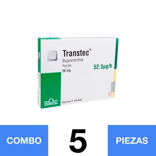 TRANSTEC 30MG PCHES CAJ C/4. (COMBO 5PZA)📦