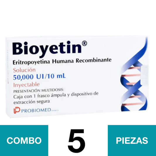 BIOYETIN 50,000 UI /10ML INY. (COMBO 5PZA)📦