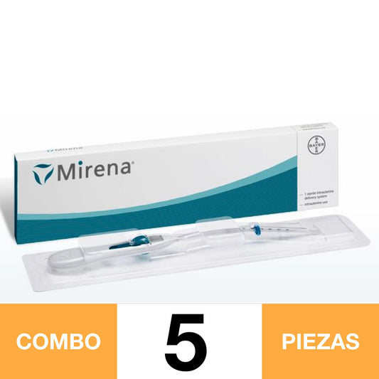 MIRENA 52 MG DISPOSITIVO INTRAUTERINO. (COMBO 5 PZA)📦