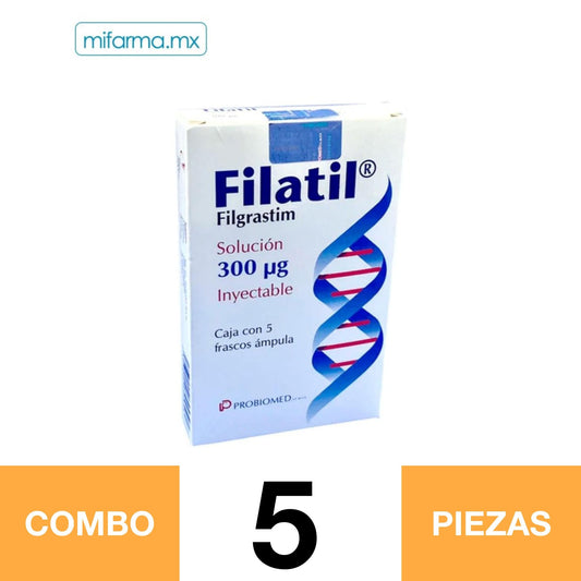 FILATIL 300MCG C/5 AMPULAS.(COMBO 5 PZA)📦