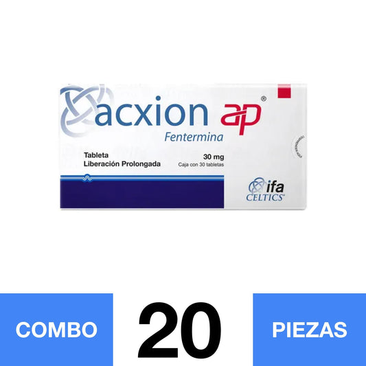 ACXION AP LIBERACIÓN PROLONGADA 30 MG 30 TABLETAS RX. (COMBO 20 PZA)📦