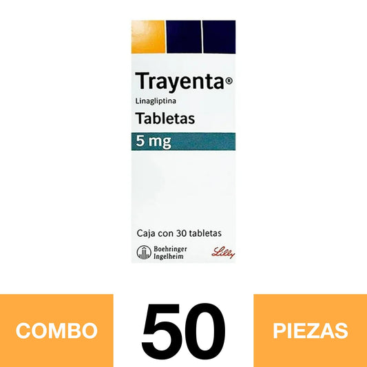 TRAYENTA LINAGLIPTINA 5 MG C/30. (COMBO 50 PZA)📦