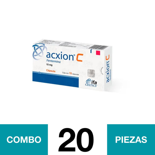 ACXION C 15 MG 30 CÁPSULAS RX. (COMBO 20 PZA)📦