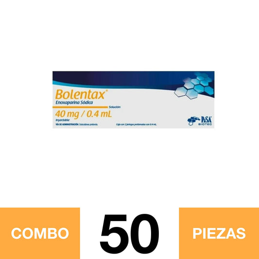 BOLENTAX SOL. INY. 40 MG/0.4ML. (COMBO 50 PZA)📦