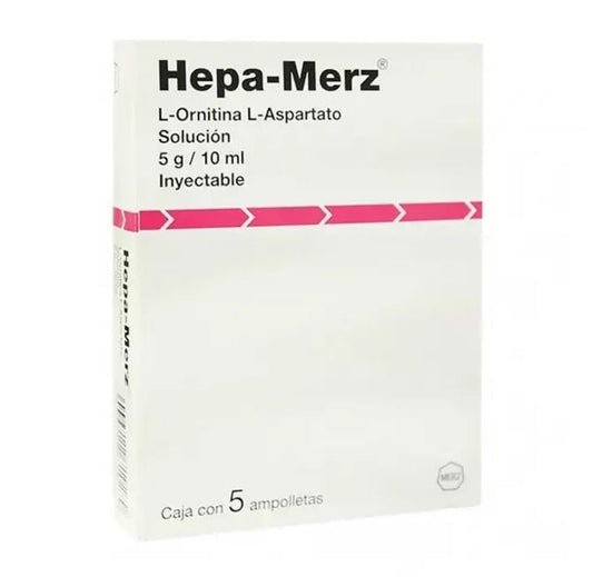 HEPA MERZ IV 5 G 5 AMPOLLETAS 10 ML
