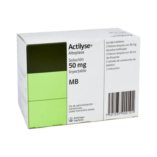 ACTILYSE 50 MG 2 FCOS. 50 ML (RED FRIA)