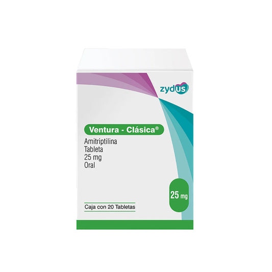 VENTURA CLÁSICA AMITRIPTILINA 25 MG CAJA CON 20 TA