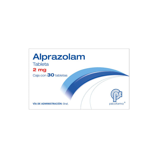 ALPRAZOLAM 2MG C/30 TABLETAS GENÉRICO PSICOFARMA