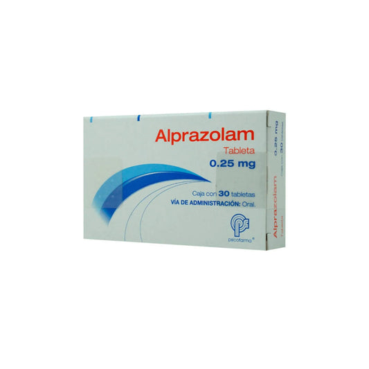 ALZAM ALPRAZOLAM 0.25 MG 30 TABLETAS GENÉRICO PSIC