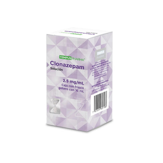 CLONAZEPAM SOLUCIÓN 2.5 MG/ML CAJA CON FRASCO GOTE