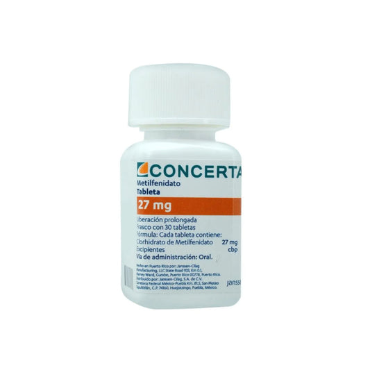 CONCERTA 27 MG 30 TABLETAS
