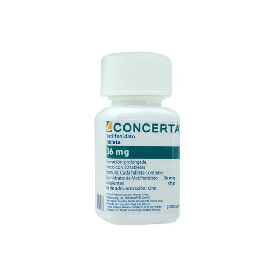 CONCERTA 36 MG 30 TABLETAS