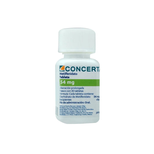 CONCERTA 54 MG 30 TABLETAS