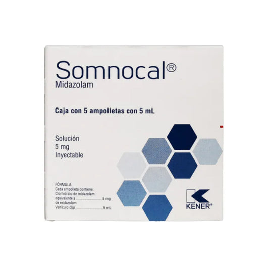 MIDAZOLAM SOMNOCAL 5 MG/5 ML SOLUCIÓN INYECTABLE 5