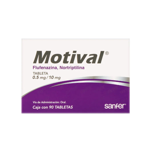 MOTIVAL FLUFENAZINA 10 MG CAJA CON 90 TABLETAS