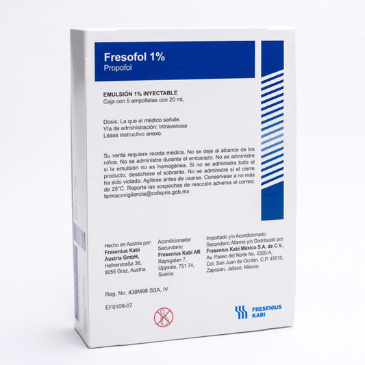 FRESOFOL 1 % CAJA 5 AMPOLLETAS C/ 20ML